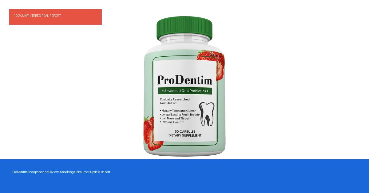 ProDentim Honest Affiliate Review Bottle Label